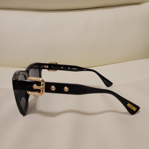 Moschino Sunglasses Grey Lens Black Square Shape Frame MOS131/S 0807 IR - Picture 3 of 8